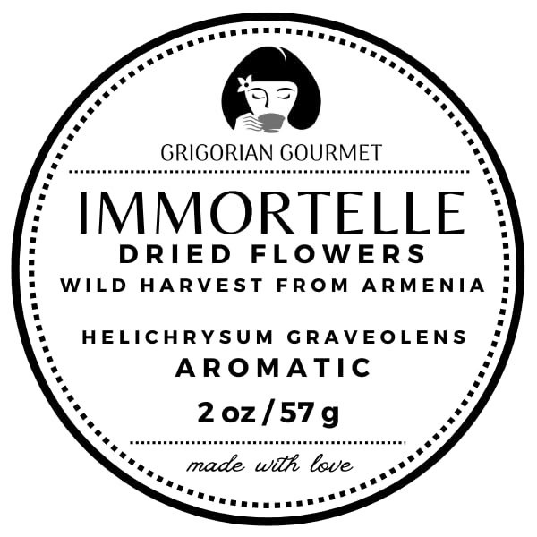 Immortelle (Helichrysum Graveolens) 2 OZ (57g) Loose Herbal Tea | Wild-Harvested from the Mountains of Armenia | Natural Detox, Anti-Aging, and Wellness Support | Relaxation & Vitality