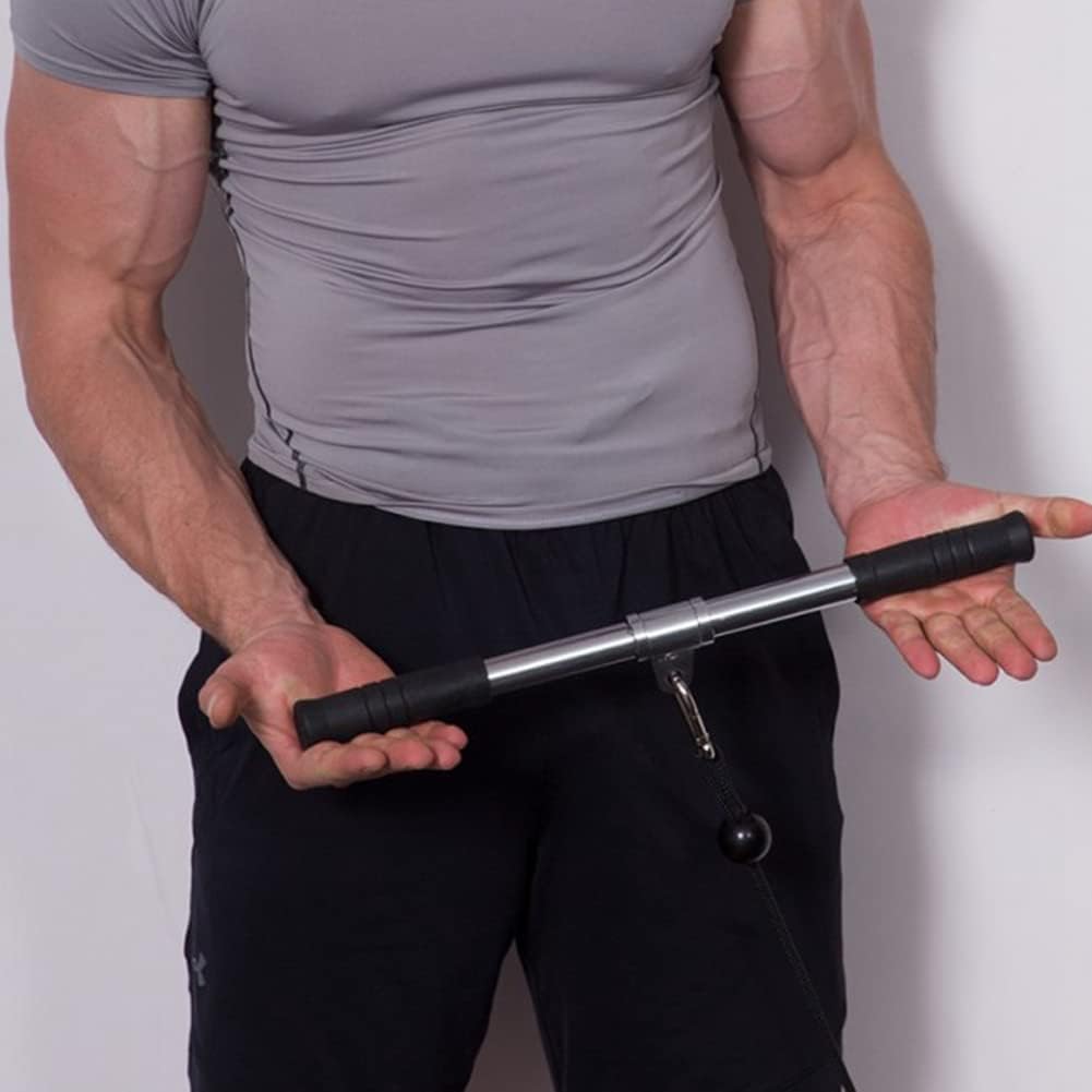 Anlayliay Pull Down Bar Gym Rotating Straight Bar for Cable Machine Attachments Workout Biceps Home Gym Training Equipment