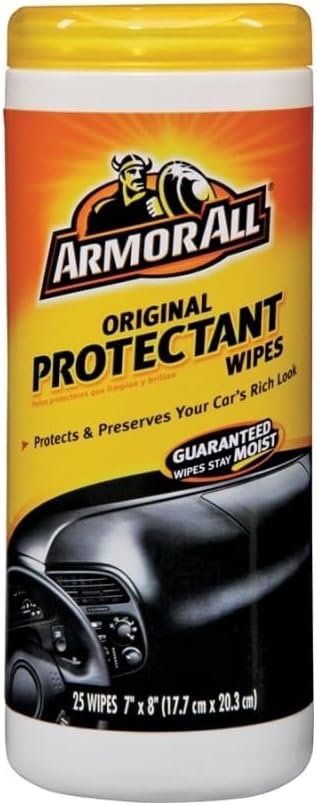 Original Protectant Wipes by Armor All, Car Interior Cleaner Wipes with UV Protection to Fight Cracking & Fading, 30 Count