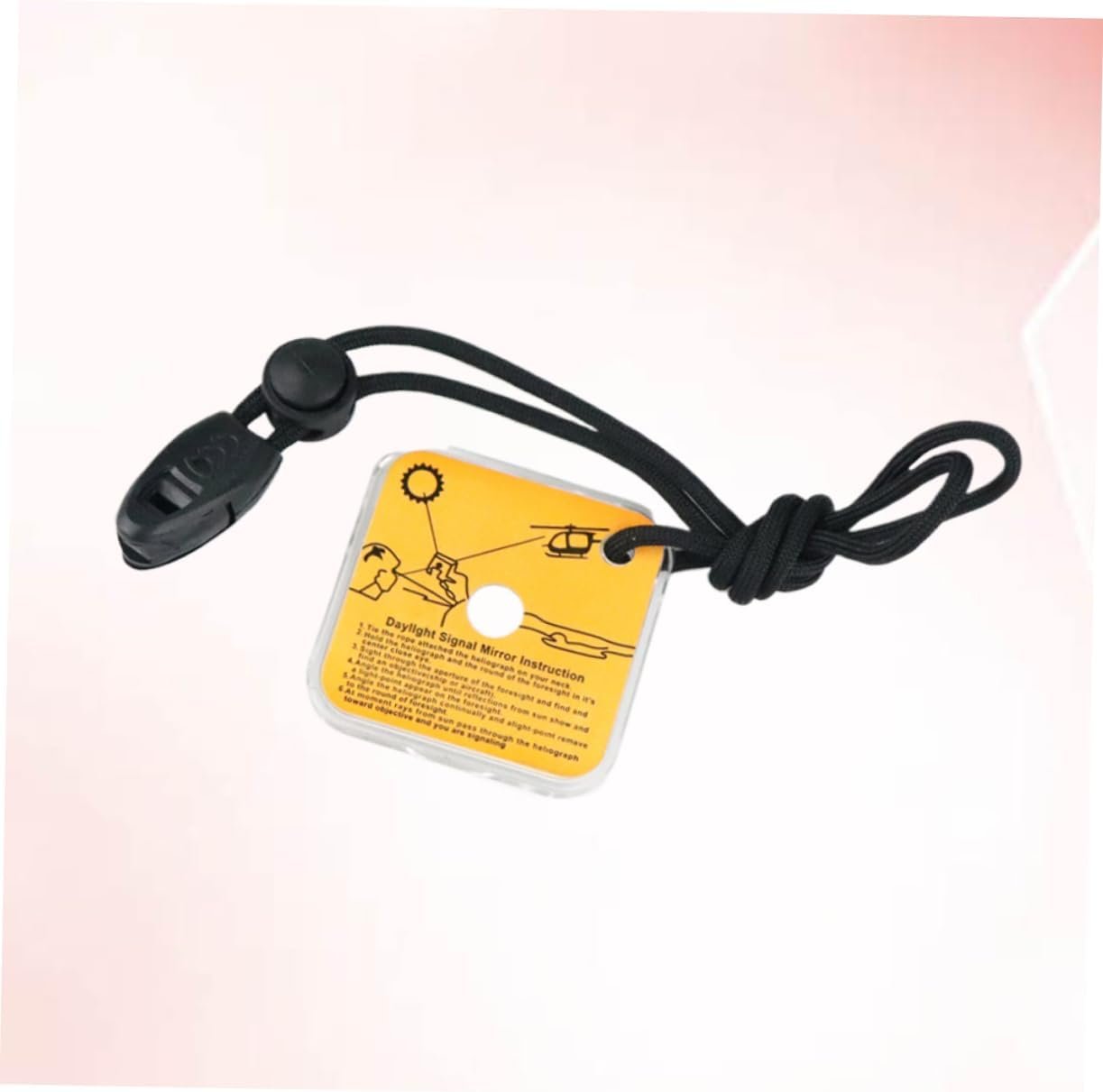 Kisangel Outdoor Signal Mirror Retroreflector Emergency Survival Mirror Orange for Long Distance