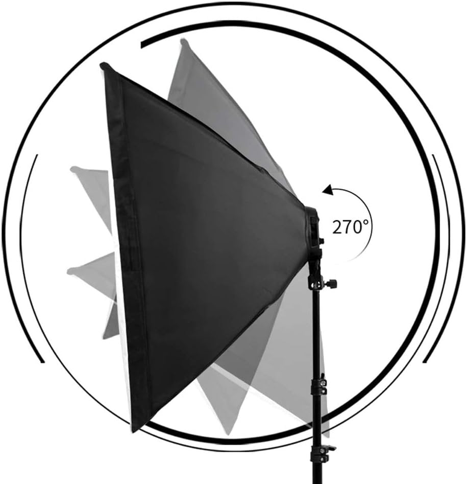 Vivider (TM) 2PCS Softbox Photography Continuous Lighting Kit 150W 5500K Bulbs 20"X28" Professional Photo Studio Equipment with 2M Adjustable Stand CFL Bulb for Video Filming Portraits