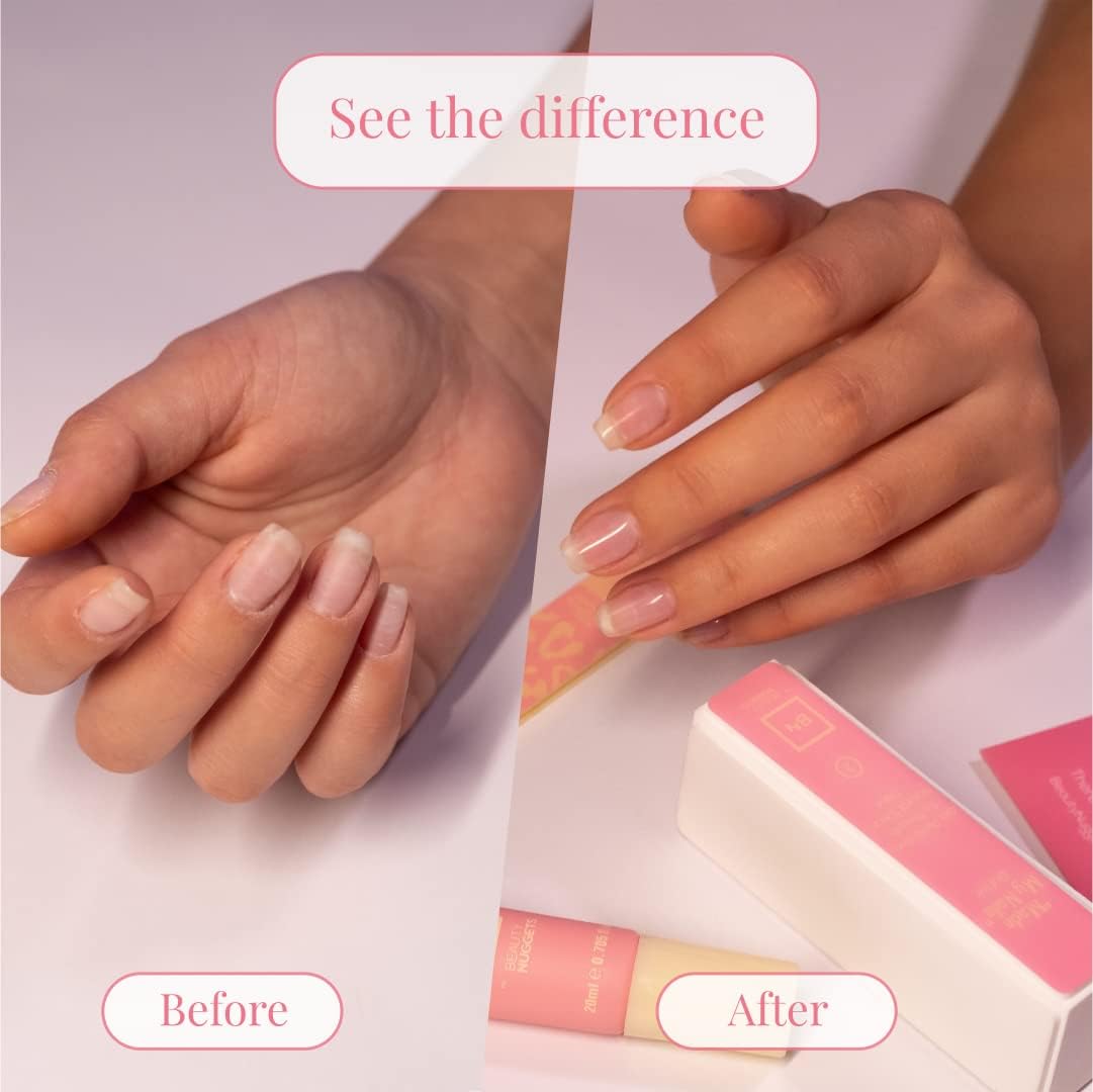 Beauty Nuggets My Nails Are Perfect Nail Care Kit, Ultimate Shine 3 Way Nail Buffing Block, Cuticle Cream, Nail File and Replacement Buffer Pads (My Nails Are Perfect Nail Care Kit)