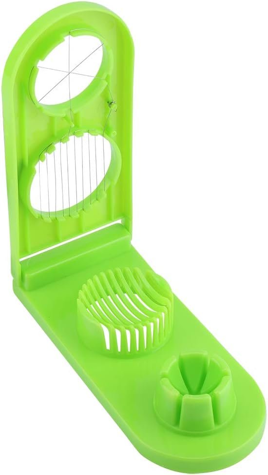 Affettatrice per uova A doppia funzione Taglierina per verdure Gadget da cucina per utensili da cucina domestici Affettatrice per fragole Affettatrice per uova sode (Grün)