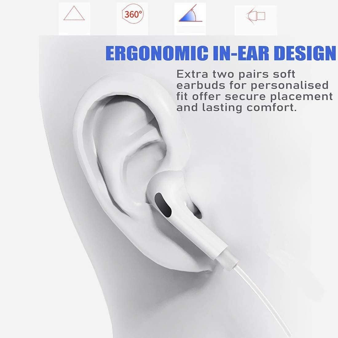 2 Pack-Apple Earbuds with Lightning Connector(Built-in Microphone & Volume Control) in-Ear Stereo Headphones Headset Compatible with iPhone 12/SE/11/XR/XS/X/7/7 Plus/8/8Plus - Support All iOS System