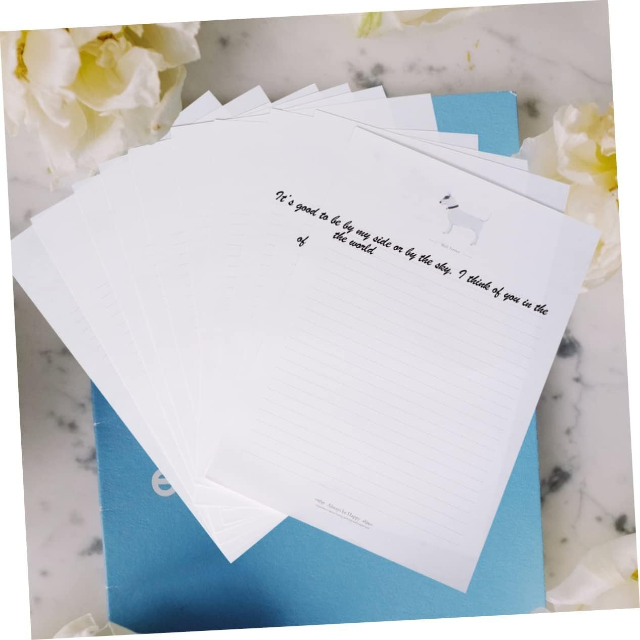 EXCEART Letter Stationery Paper 80pcs Random Cartoon Pets Pattern Dogs Writing Set Paper Note Pad