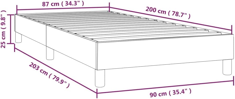 Lechnical Giroletto a Molle Marrone Scuro 90x200 cm in Tessuto,Mobili,Letti e Accessori,Letti e telai per Letti