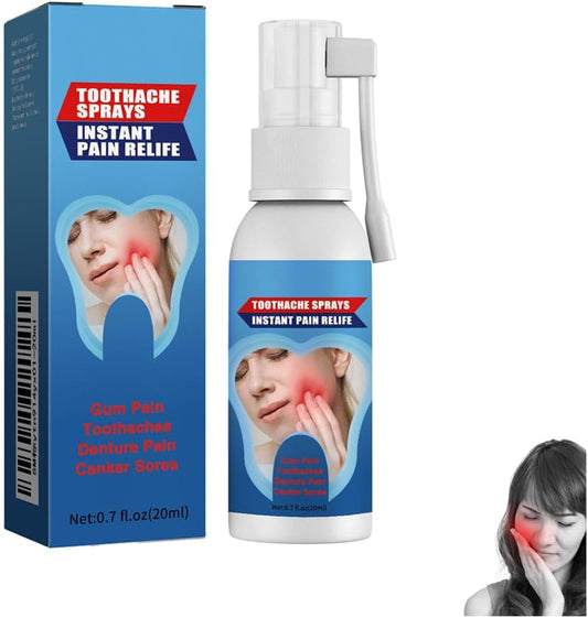 2 Pcs Oral Care Spray, Toothache Pain Relief for Adult, Portable Toothache Gum Pain Spray, Care for Teeth, Rapid Relieve Tooth Discomfort, and Gently Care For The Mouth Freshen Breath