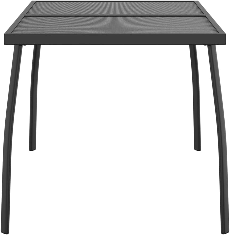 'vidaXL Modern Steel Mesh Garden Table in Anthracite - Outdoor Patio Dining Table with Multi-Functional Tabletop and Elegant Legs - 110x80x72 cm