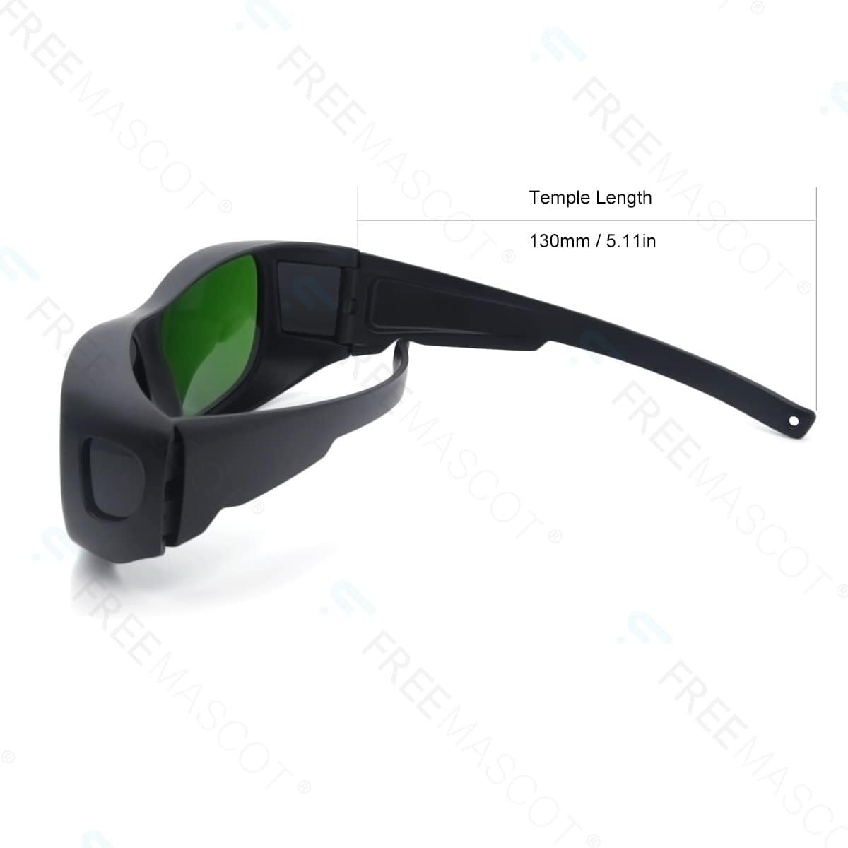 FreeMascot IPL Glasses 200nm-2000nm Laser Eye Protection Glasses for Tanning, Laser Hair Removal (Green)