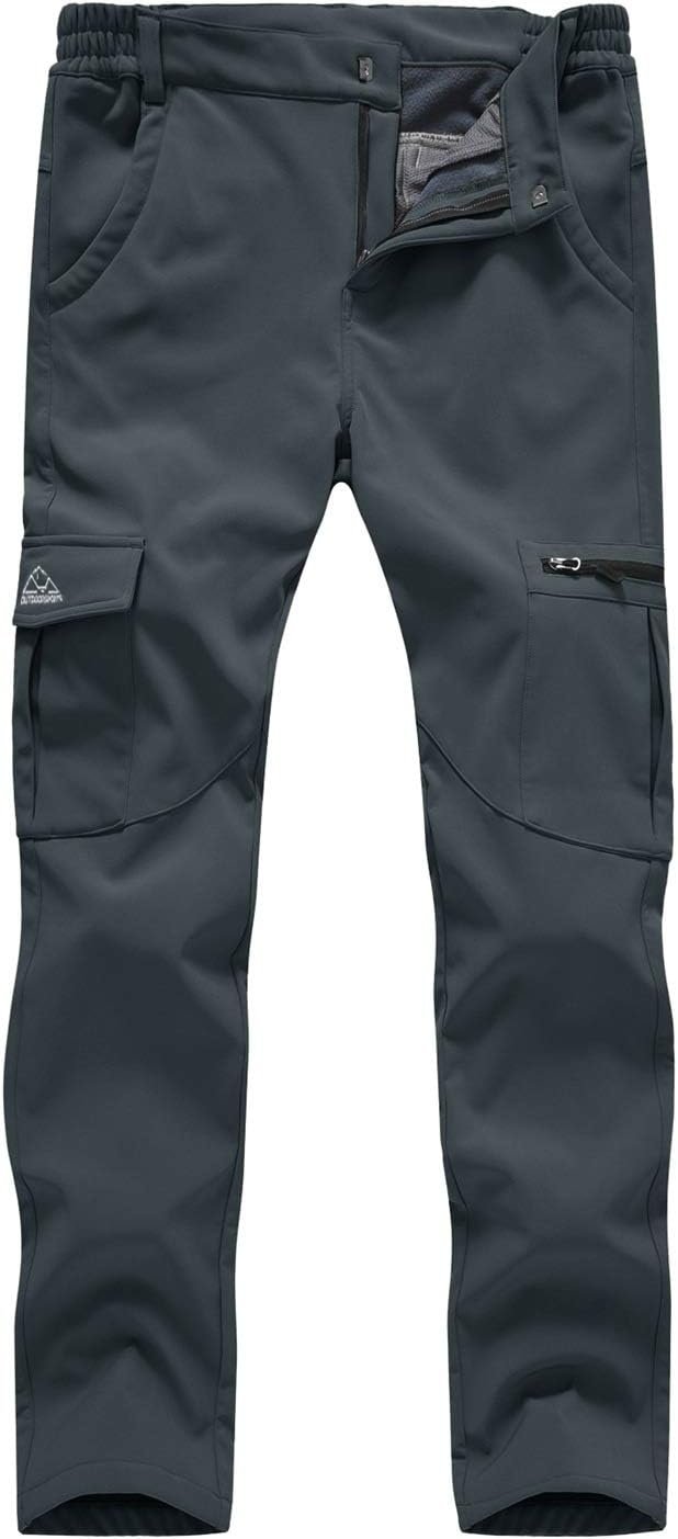 Rdruko Women's Waterproof Softshell Fleece Lined Ski Snow Insulated Pants with Pockets