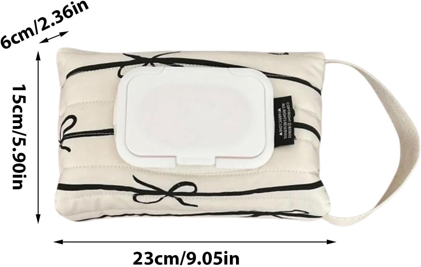 Wet Wipe Holder Bag | Wipe Container Dispenser Storage Bag | Travel Wet Wipe Pouch, Cotton Bag Baby Wipes Container, Bow Stripes Storage Organizer, Baby Wipe Case