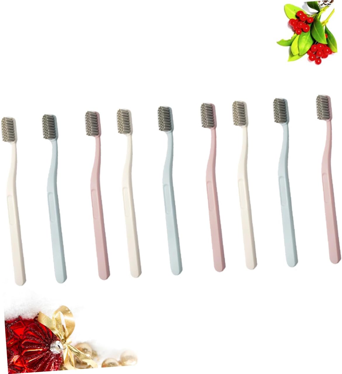SEWOART Nylon Bristle Toothbrushes (9 Pcs) Hard Hair Adult Oral Care 3 Options