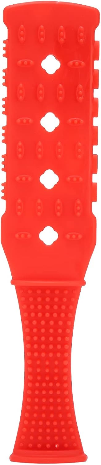 Versatile Acupoint Meridians Massage Pat Stick for Neck, Back, Waist, Legs and Head - Compact, Lightweight, 28x6 Cm Red Plastic Design