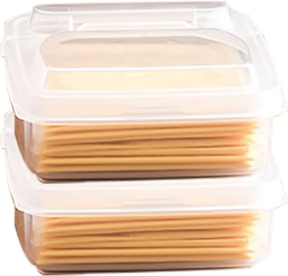 WonLiq 2 Pack-Plastic Sliced Cheese Storage Containers with lids Airtight Keeps Cheese Fresh and Delicious Cheese Container for Fridge