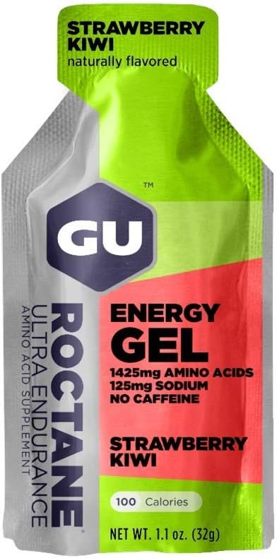 GU ENERGY Roctane Ultra Endurance Energy Gel, Strawberry Kiwi, 24-Count
