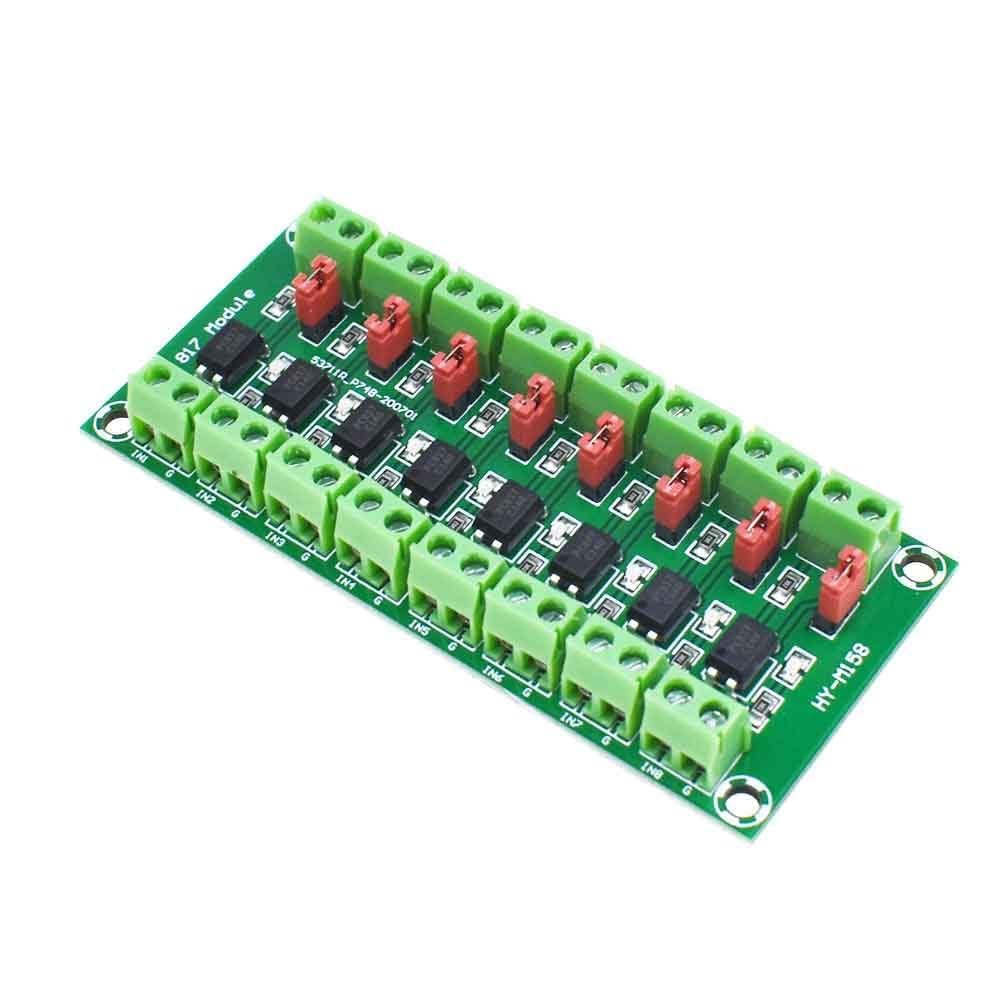 3PCS PC817 8 Channel Optocoupler Insulated Circuit Board Voltage Converter Adapter Module 3.6-30V Driver Light Insulation Module