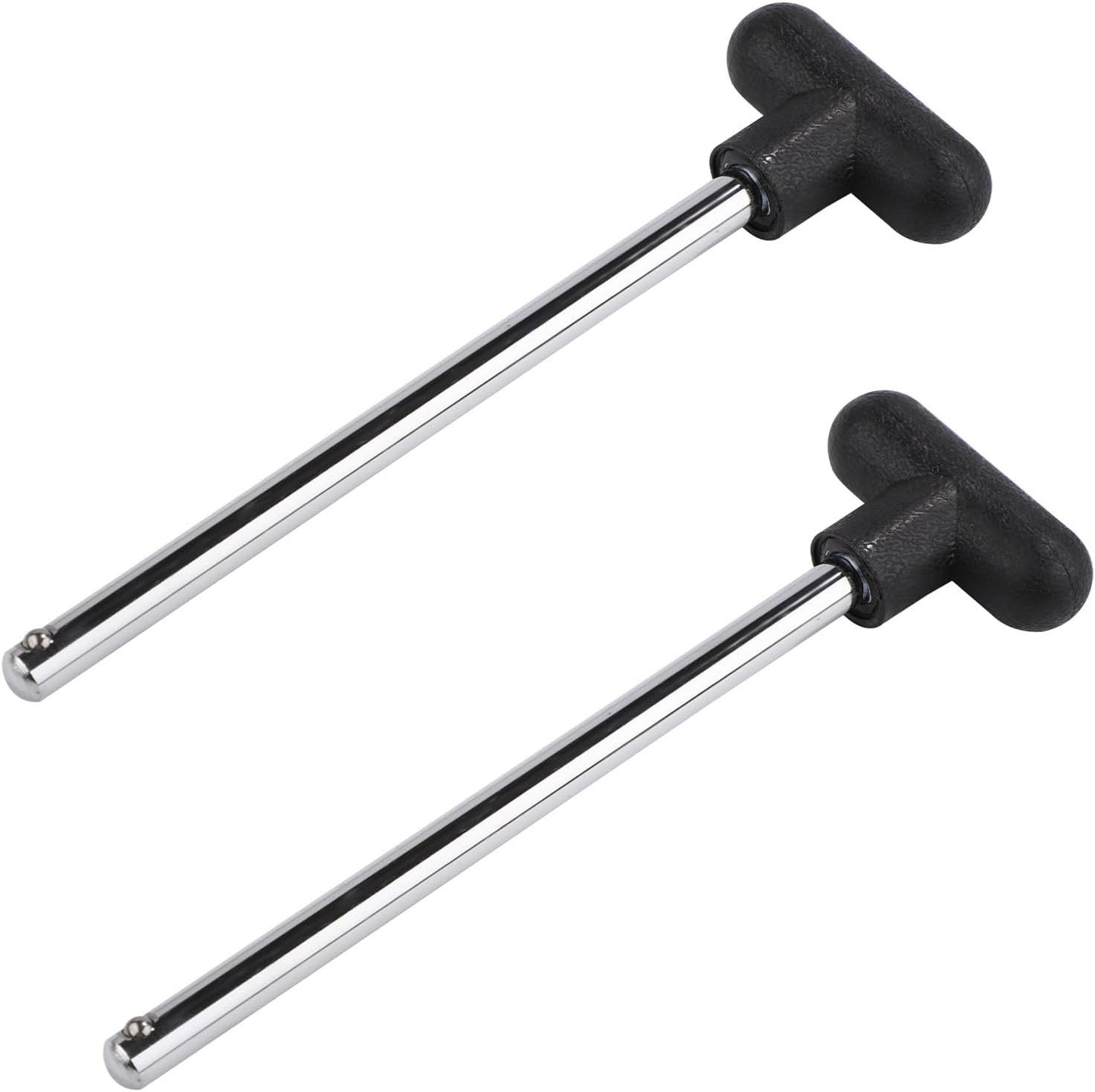 2pcs T-Shaped Weight Stack Pin, Pin Tensile 3/8 Inch Diameter 6 Inch Locking Space Heavy Duty Gym Pin Weight Extension Machine Selector Pin for Home Gym Exercise Part Accessories