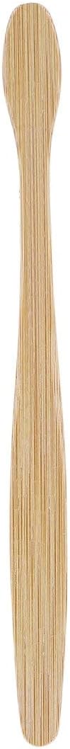 Colorful Hair + Bamboo Handle Toothbrush Environment Wooden Rainbow Bamboo Toothbrush Oral Care Soft Bristle Unisex - Wood Color+Colorful