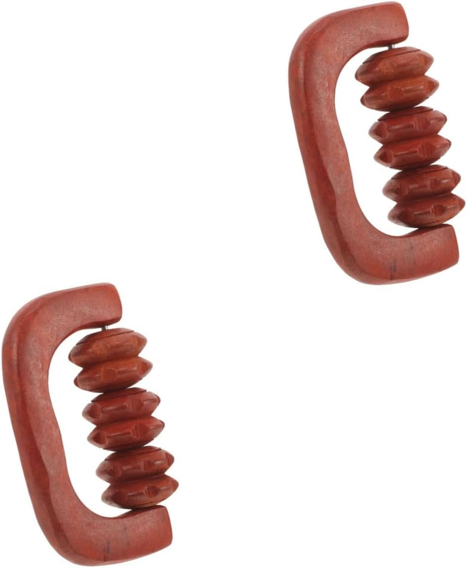 BESTYASH 2 Pezzi Massaggiatore in legno posteriore massaggiatore per il mal di schiena massaggiante per massaggio alla schiena Massager strumenti di massaggio Di legno