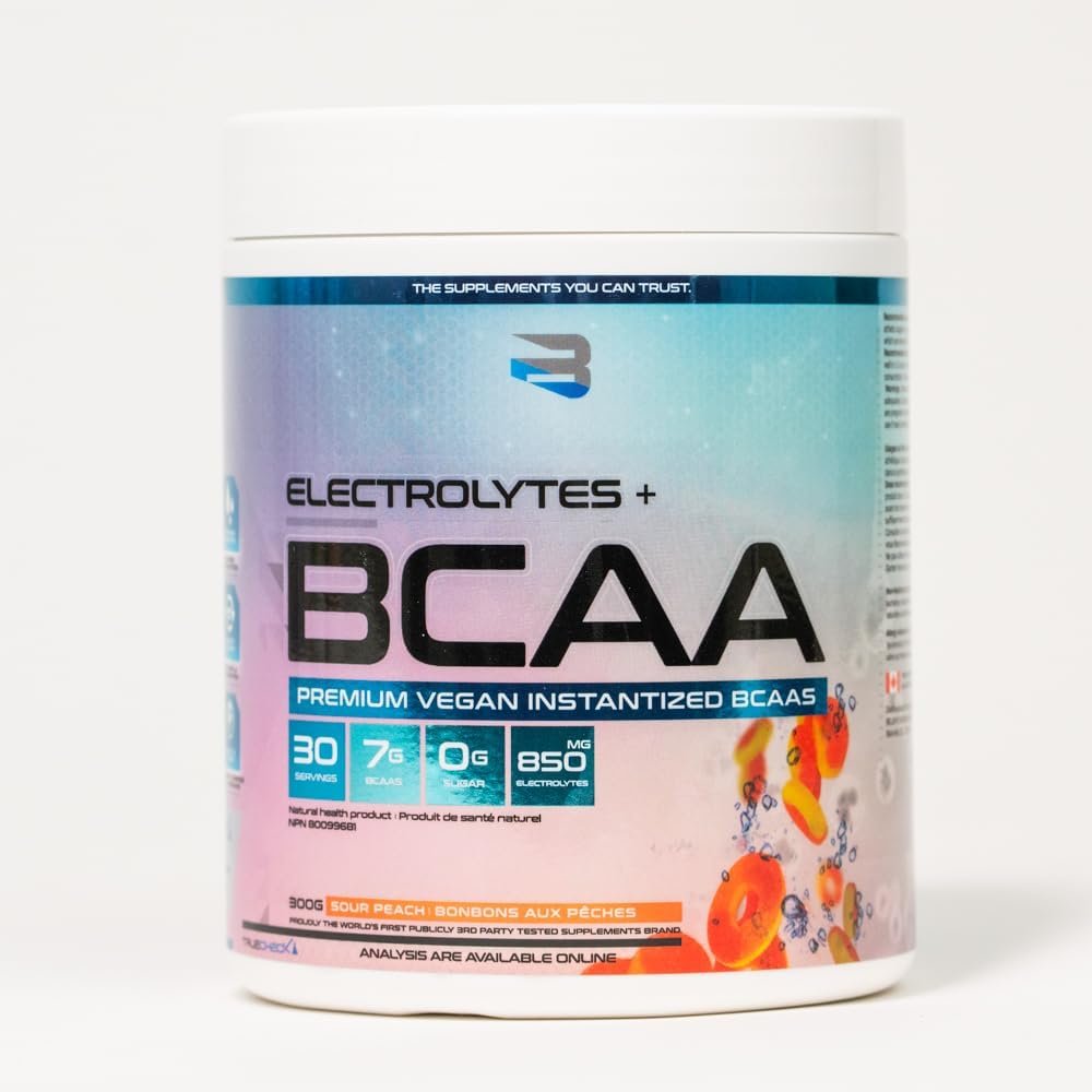 Believe Supplements Electrolytes+BCAA: Optimize Hydration and Muscle Recovery with Branched-Chain Amino Acids and Essential Electrolytes - Enhance Performance and Replenish Vital Nutrients Today! (Sour Peach)