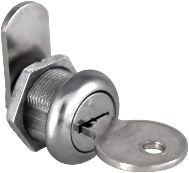 2Pcs Cabinet Cam Lock Keyed Alike Tool Box Locks 5/8" Cylinder for Truck Pickup Tool Box Vending Machine Drawer Mailbox ATM Locks Replacement