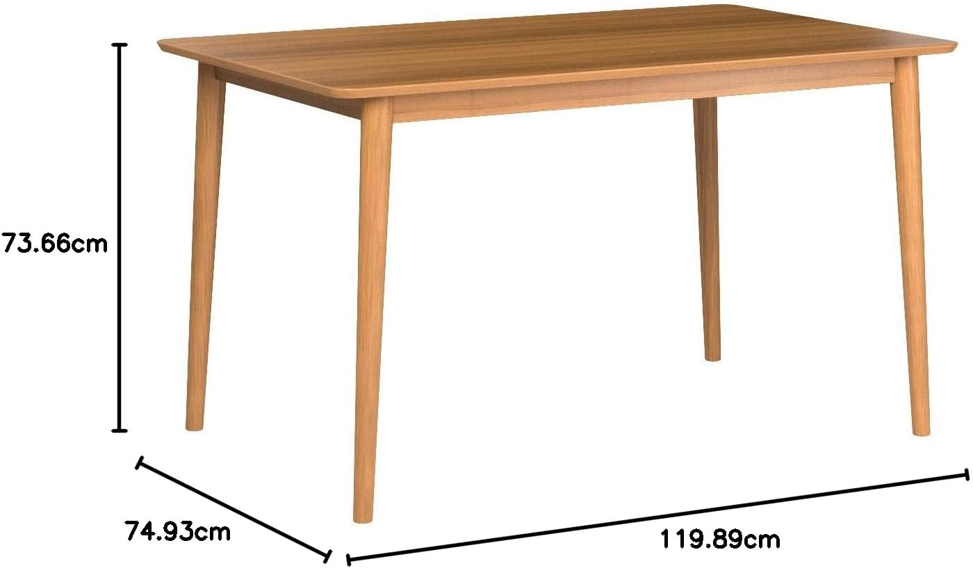 ZINUS Jen 47 Inch Wood Dining Table/Solid Wood Kitchen Table/Easy Assembly, Natural