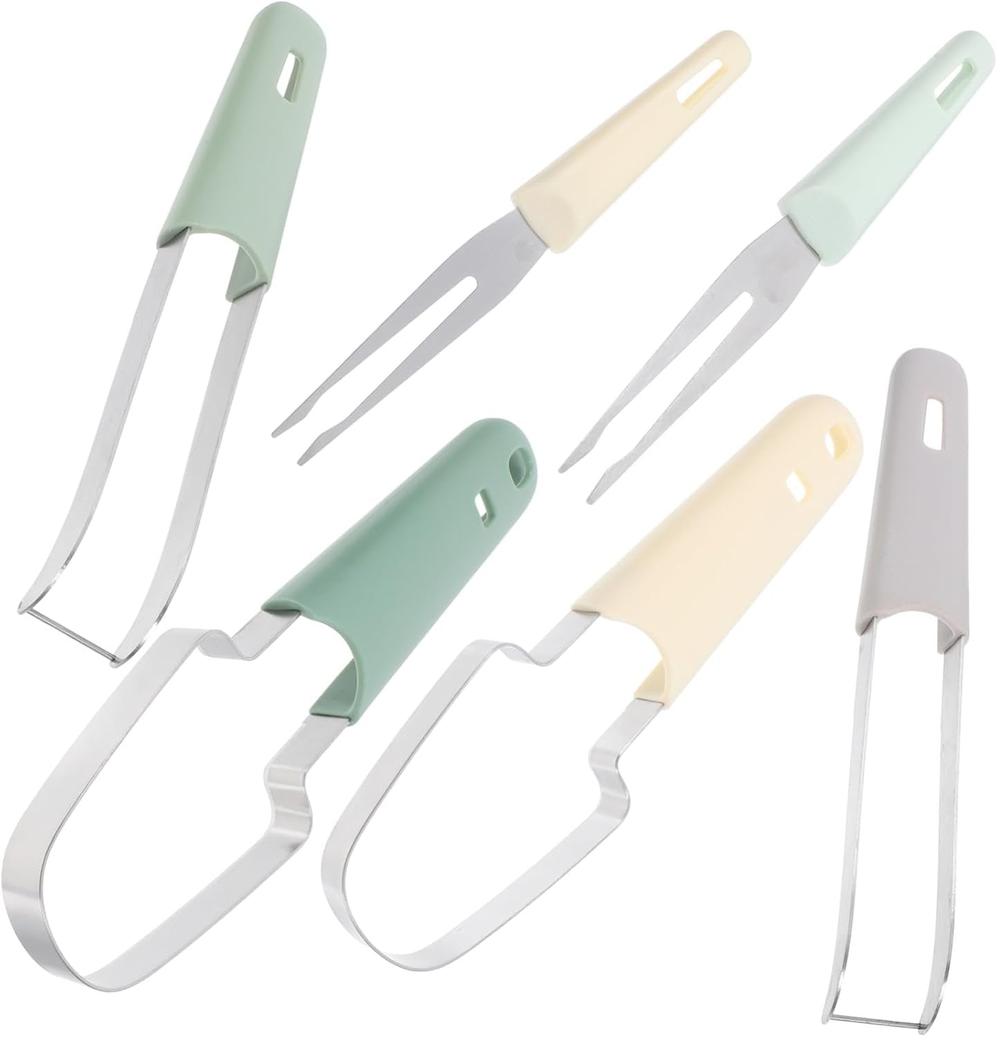 ULTECHNOVO 4 Set Di Eleganti Affettatrici Per Anguria Utensili Facili Da Usare Con Forchetta Utensili Per Tagliare La Frutta Gadget Da Cucina in Acciaio Inossidabile Essenziale