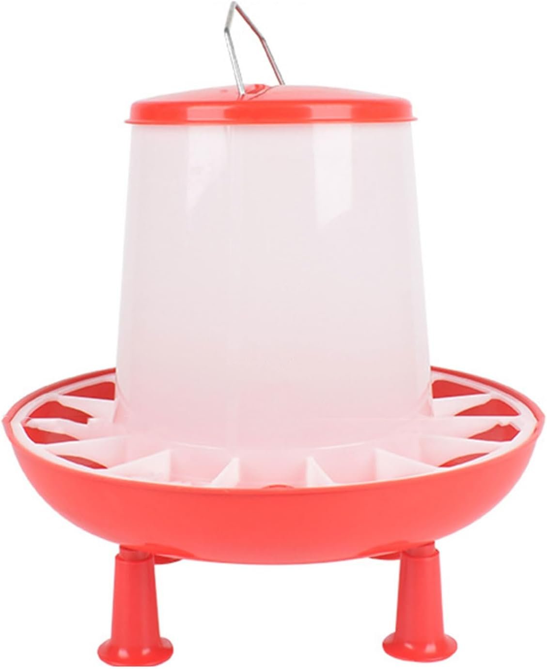 YS0911 Chick Waterer Kits for Chick HenQuail Hanging Poultry Waterer Fountain Large Capacity Water Bowl for Outdoor Farm Coops Chicken Watering Supplies, 3L