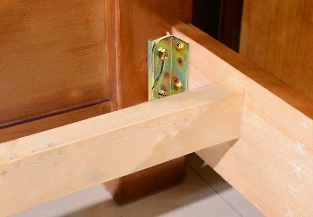 KASUNEN Bed Rail Brackets - Bed Rail Fittings - Heavy Duty Non-Mortise - Set of 4 (Screws Included)