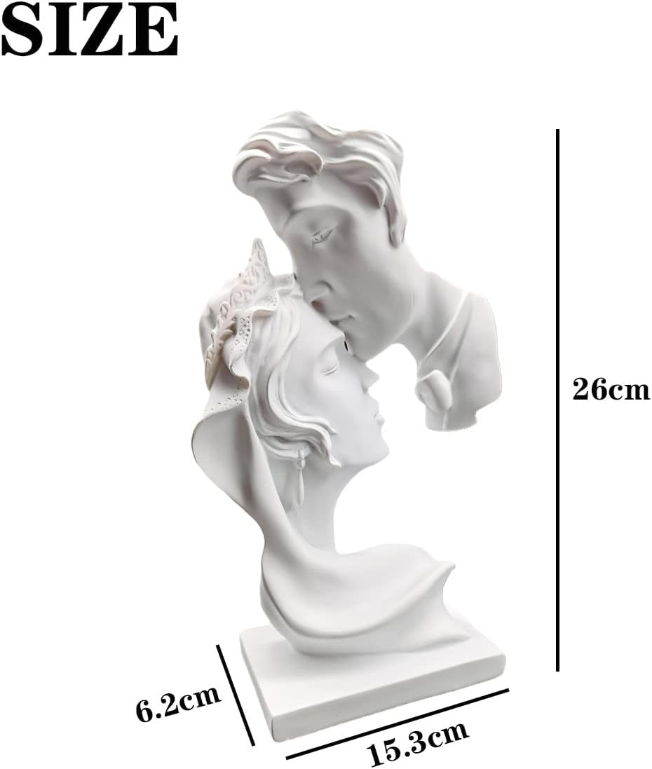 PIGPIGFLY Kiss of Love Statue Decorative Figures Home Living Room Decorative Figures Home Living Room Decorative Sculpture Abstract Polyresin Sculpture Gift