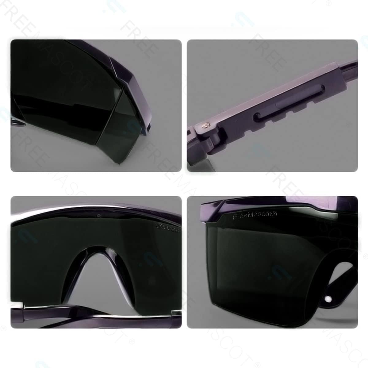 FreeMascot Red Light Therapy Glasses, 190-2000nm IPL Eye Protection for Hair Removal Treatment, Tanning Safety Glasses