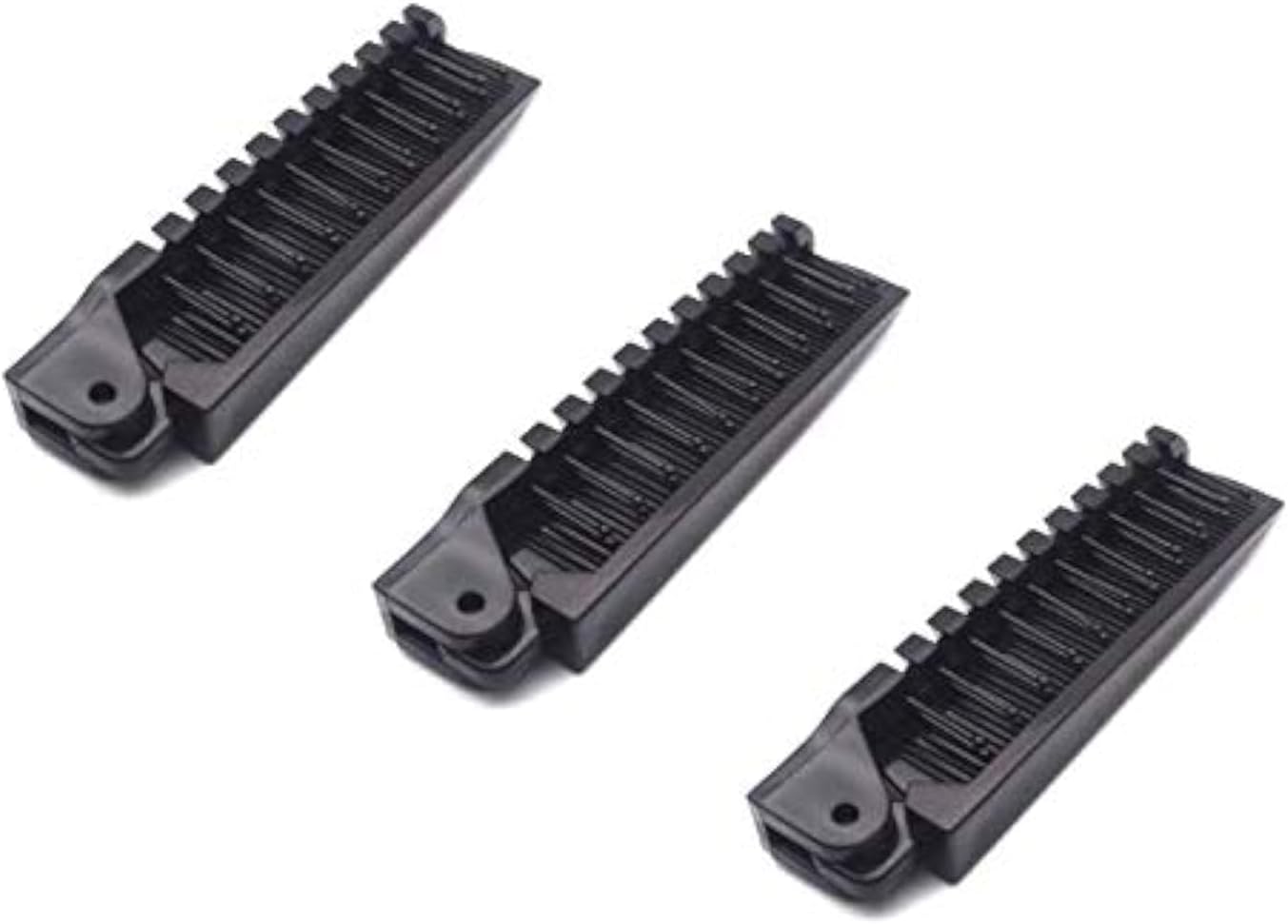 Aeyistry 3 Pcs Portable Travel Hair Comb Brush Foldable Massage Hair Comb Anti-static Hairdressing Tools Set(Black)