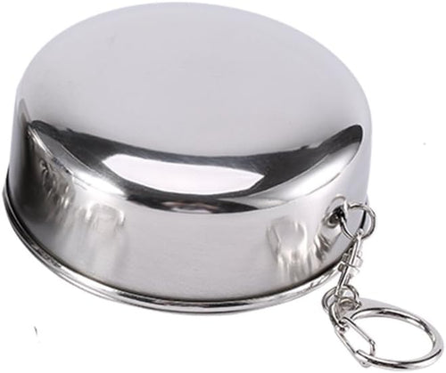 Zerodis S/M/L Stainless Steel Folding Travel Cup Portable Camping Outdoor Travel Folding Cup Retractable Folding Cup (M)