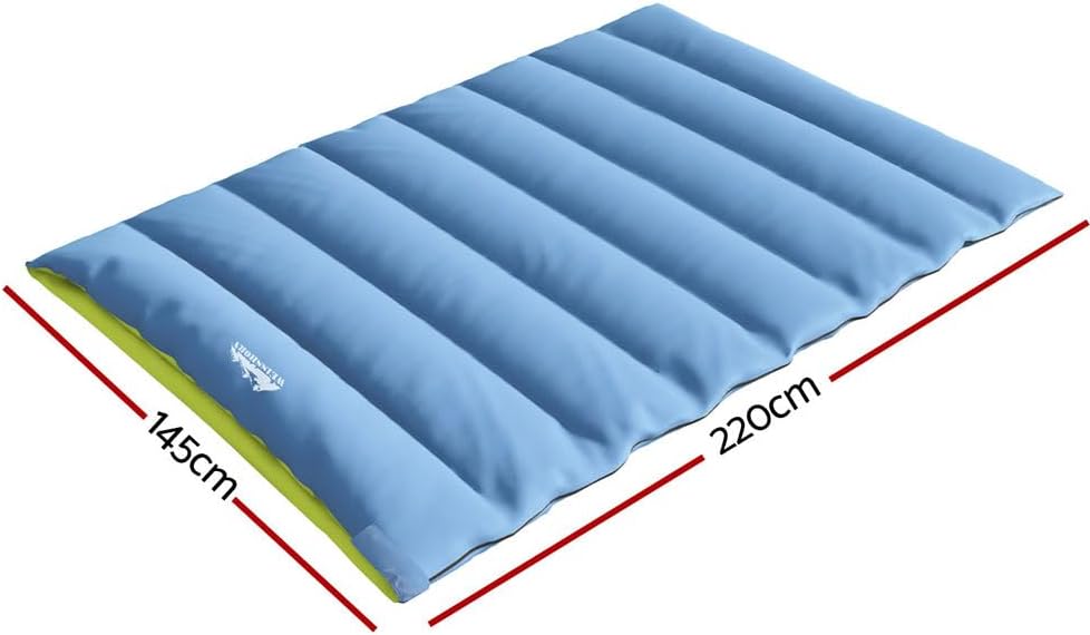 Weisshorn Sleeping Bag, Double Camping Bags 3 Season Warm Portable Water Resistant Lightweight Thermal Outdoor Gear Tent for Hiking Travel Backpacking, Adjustable Strap Compression Sack Grey