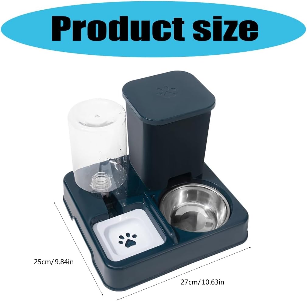Alimentatore per alimenti di grande capacità 2 in 1 Dispenser d'acqua e ciotola per cibo per cani di piccola taglia Alimentatore automatico per irrigazione quotidiana alimentazione