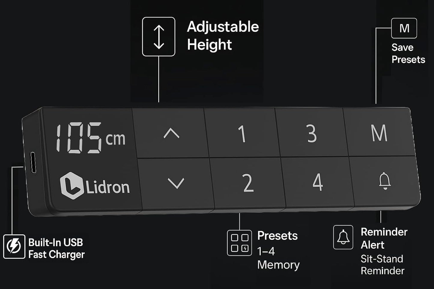 Lidron AKI Electric Standing Desk – Frost | Smart Controller, Sleek & Ergonomic | 1-Piece Double Side Laminated Tabletop, Made in Canada | 56 x 28 in (White Frame/White Tabletop)