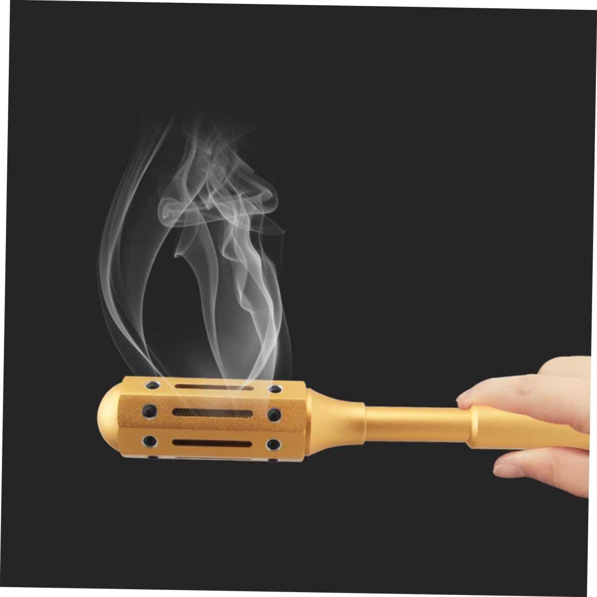 TOBBOMEY 1Pc Aluminum Moxa Stick for Moxibustion Massage Rotating Roller Durable