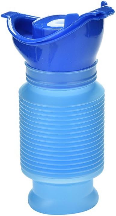 OUTFANDIA Emergency Urinal 750 ML,Portable Mini Outdoor Camping Travel Shrinkable Personal Mobile Toilet Potty Pee Bottle for Kids Adult