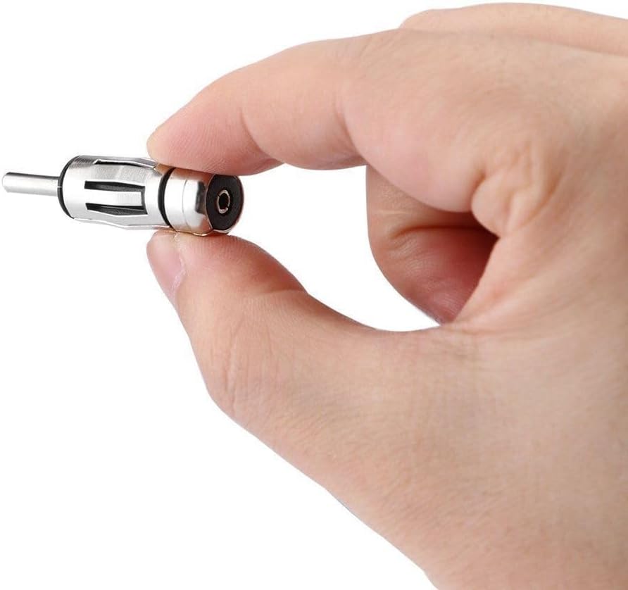 Car Radio Antenna Adapter ISO 10599 to DIN 41585 Coupling Connector ISO Female to Male Plug for DAB + AM/FM (1 Piece)