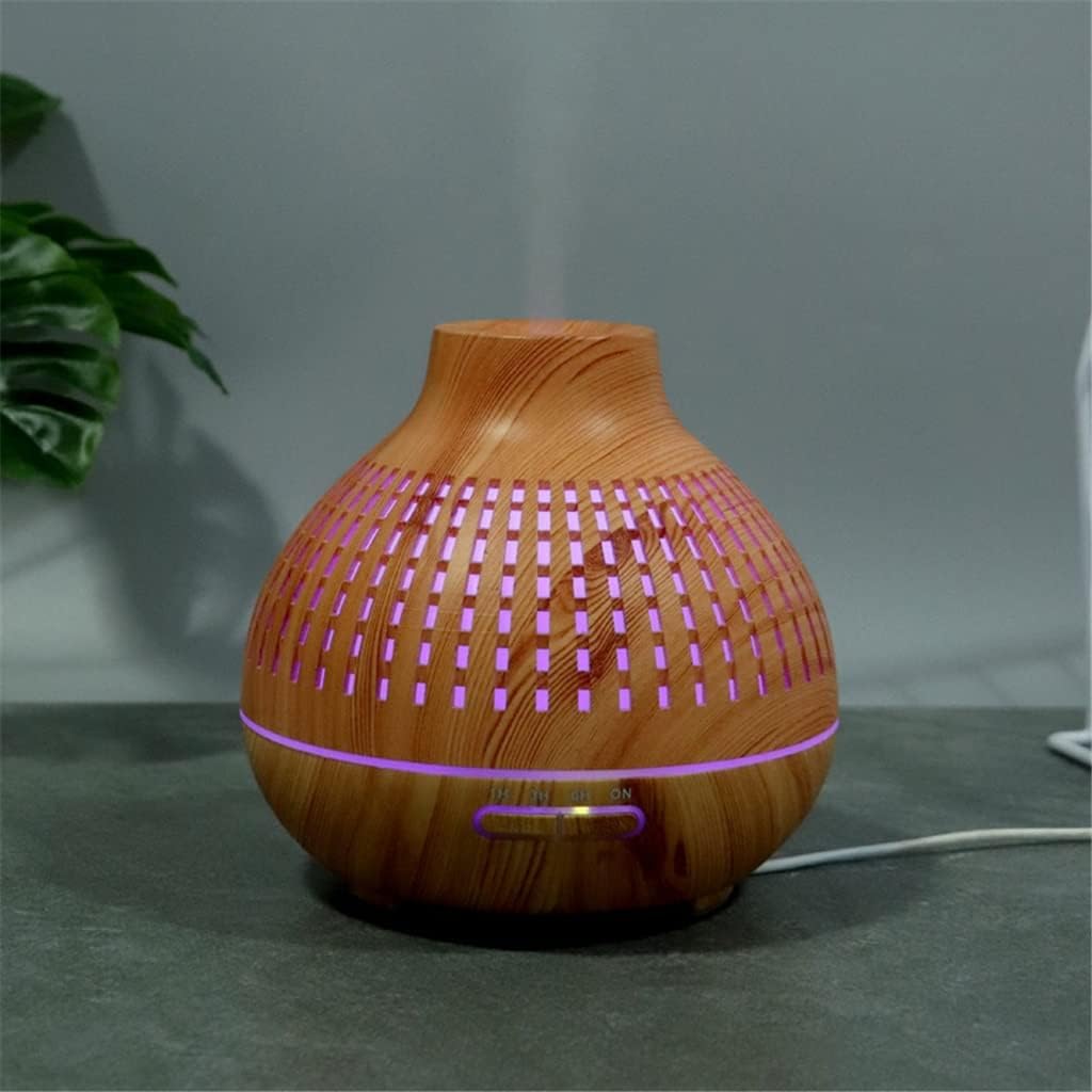 Aroma Diffuser Electric Humidifier Air Humidifier Remote Control Cool Mist Maker Fogger Essential Oil Diffuser LED Lamp(white-Patch five-pointed star4)