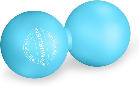 MURLIEN Peanut Massage Ball, Double Lacrosse Massage Ball, Mobility Ball for Physical Therapy, Deep Tissue Massage Tool for Myofascial Release, Muscle Relief, Acupoint Massager - Blue