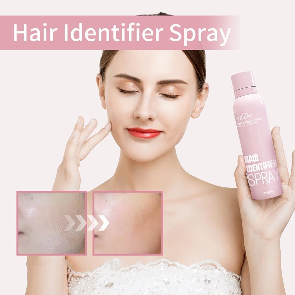 Hair Identification Spray, Face Shaving Powder Spray for Women, Hair Identifier Spray for Face Shaving, Dermaplaning Spray Powder for Facial Hair, Face Dermaplaning Tool Kit for Skin Care