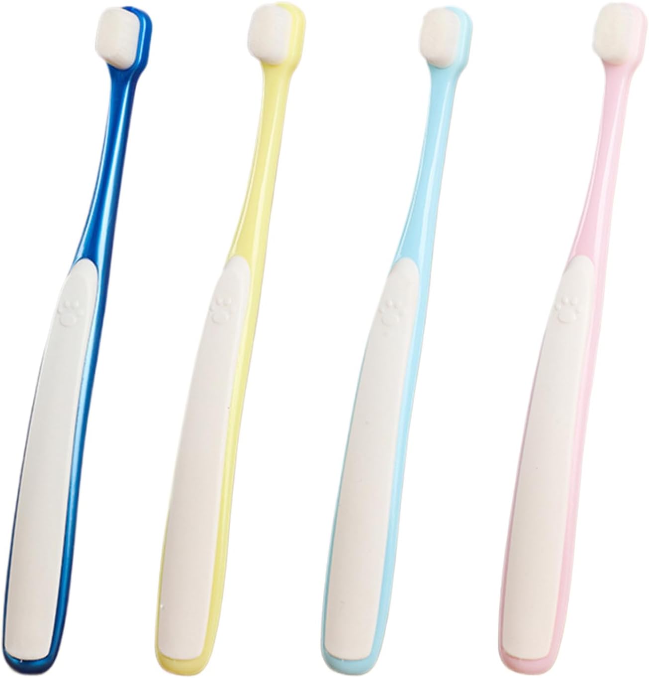 Ccuzs Dog Toothbrushes, 4X Pet Teeth Cleaning Kit, Soft Bristle Wide Head Brushes For Oral Care, Daily Use Oral Hygiene For Dogs At Home Or Travel, Soft Material, 6.1x0.59in