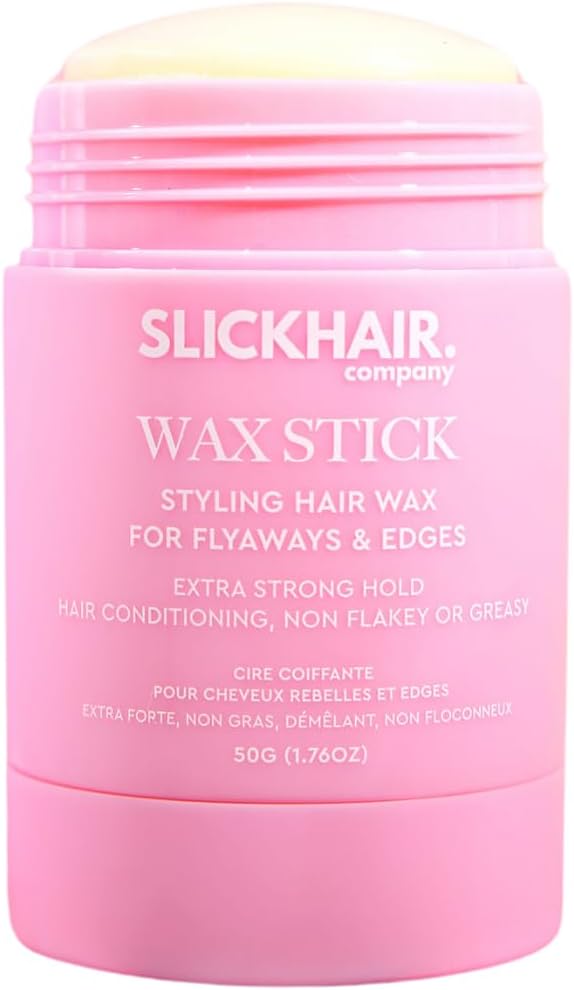 SlickHair Hair Wax Stick, Hair Stick for Flyaways, Slick Stick Hair Wax for Women and Children, Refreshes and Nourishes Hair, Non Sticky and Non Greasy - 50g