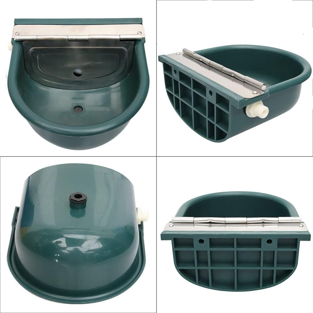 Automatic 1.2 Gallon Water Trough Cow Cattle Horse Water Bowls with Float ValveLivestock Tool Bowl for Cat Goat Sheep Dog Animal Drinking Equipment