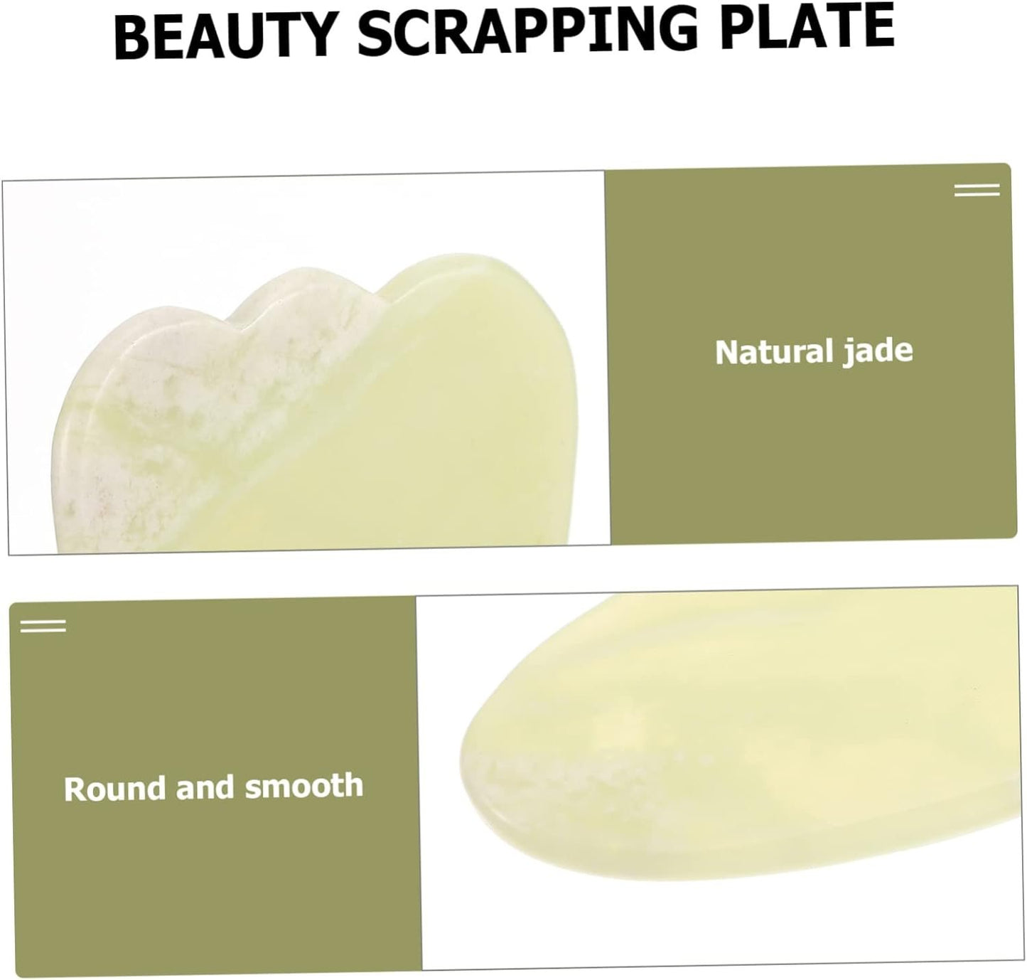 HIAKDOFT 1Pc Jade Scraping Board for Facial Massage Plate for Relief Skin Practical Self Care Tool for Daily