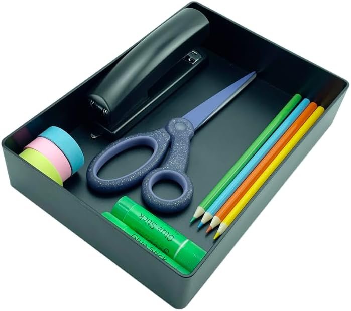 Amazon Basics Plastic Organizer - Accessory Tray, Black