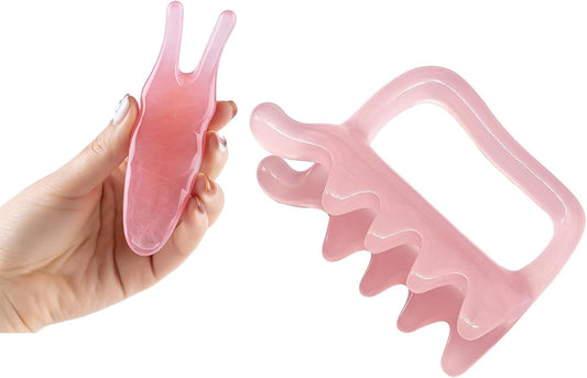 2Pcs arge Fascia Massage Blaster Tool for Cellulite, Myofascial Release, Muscle Knots, Trigger Points, Cellulite Massager Tool for Body Tension Relief Promote Lymphatic Circulation Pink