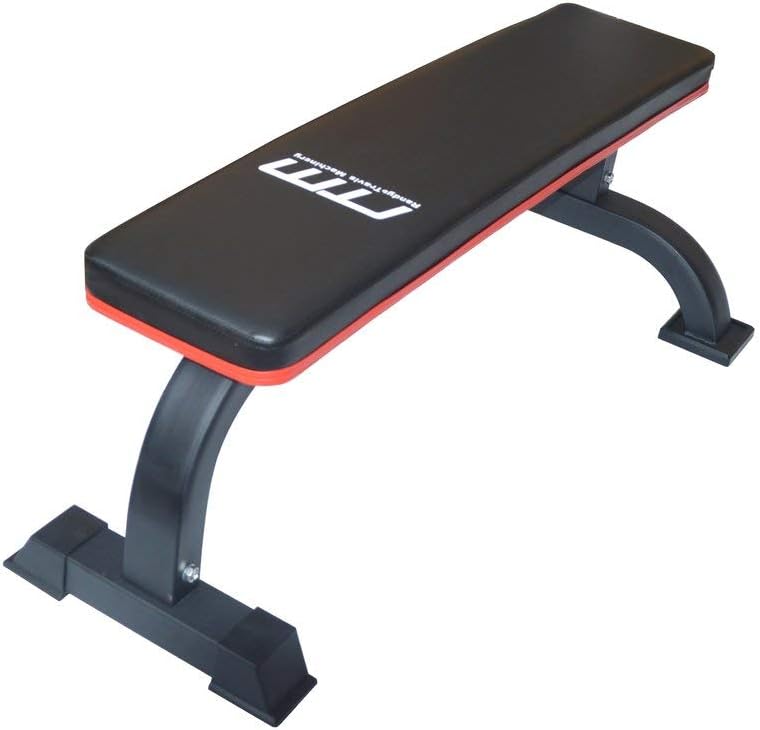 Commercial Flat Weight Lifting Bench Press Home Gym Commercial Gym Exercise Fitness Equipment - Easy Assembly, Accessories Included, Sturdy Non Slip Rubber Feet