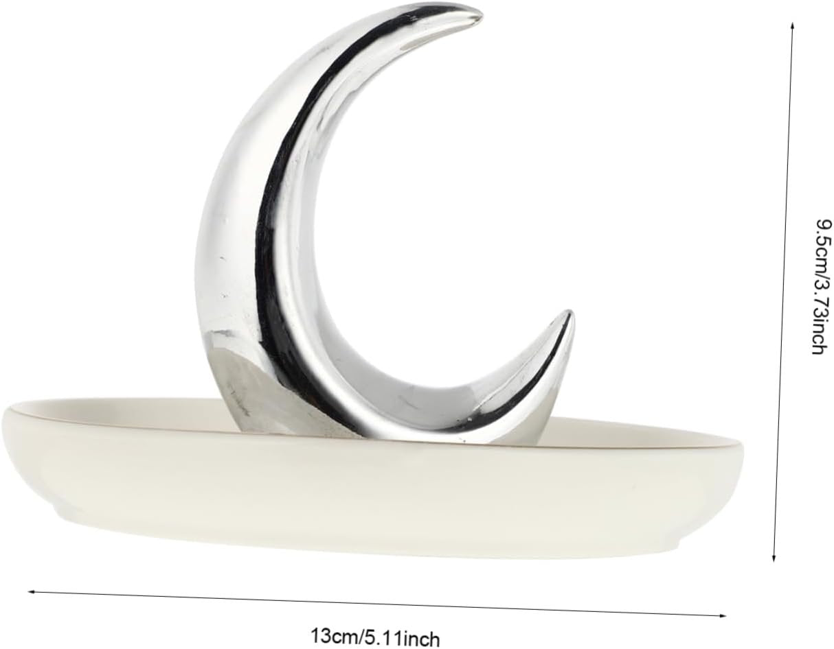 CALLARON 1 Piece Ceramic Jewelry Tray Organizer Shape for Jewelry and Cosmetics Decorative Tray Ceramic Easy to Clean Nordic Design for Home and Office